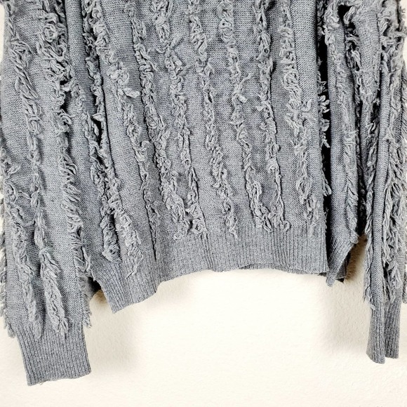 Lumiere Gray Knit Wool Blend Long Sleeves Contemporary Sweater New Size Large - Picture 5 of 10